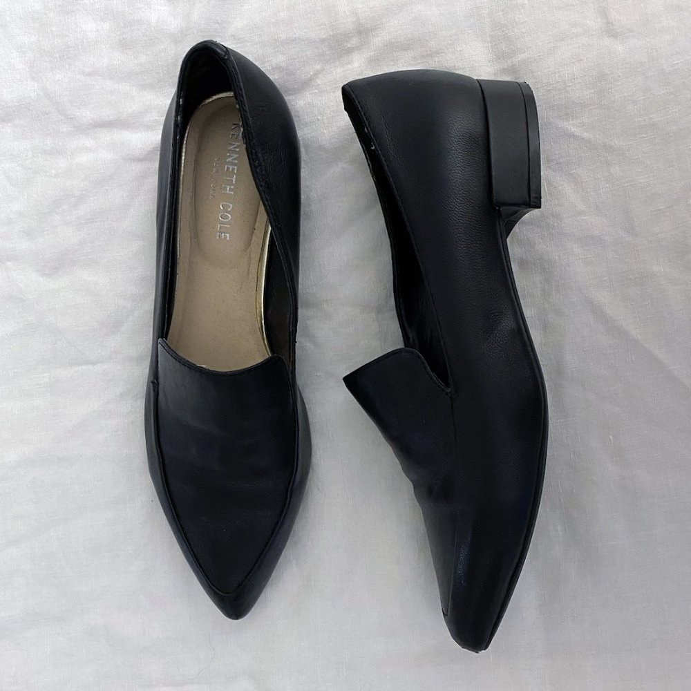 Kenneth Cole Black Camelia Pointed Toe Loafers
